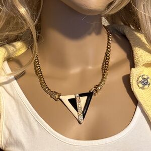 Park Lane Floral Necklace with Green and Red Accents